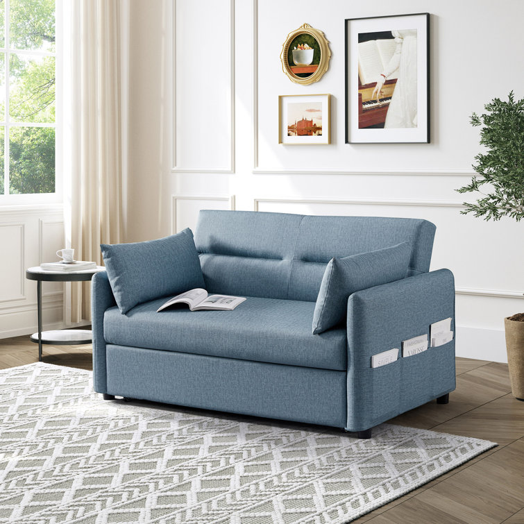 Latitude Run® Vyas 57.1'' Square Arm Convertible Full Size Pull Out